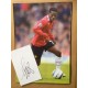Signed card and unsigned picture of Louis Saha the Manchester United footballer.